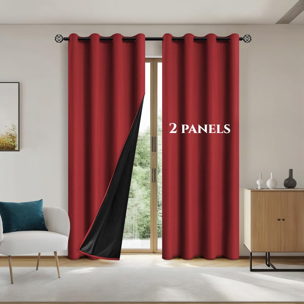 2 Панели Современные Однотонные 100% Светонепроницаемые Шторы, Оконные Шторы для Гостиной, Спальни, Детской Комнаты, Шторы на Люверсах