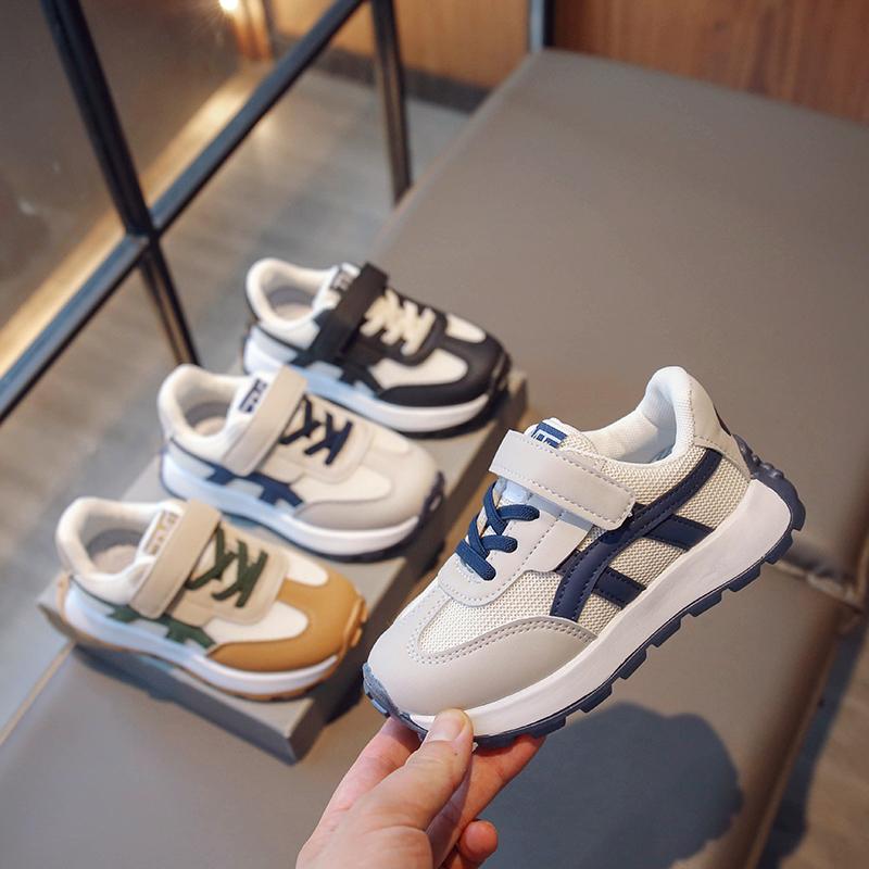 Children's Fashion Breathable Velcro Double Mesh Sports and Casual Shoes Student Versatile Children's Shoes Forrest Gump Shoes