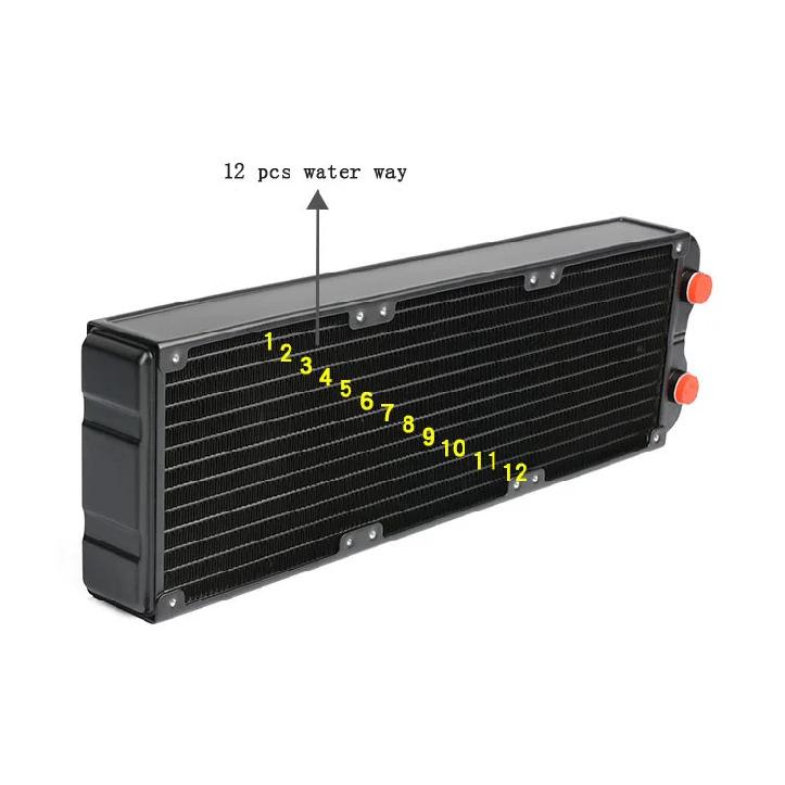 PC Water Cooling 360mm Aluminum Radiator Double-layer G1/4 45mm Thickness Heat Sink,PC Gamer DIY Gamer Cabinet Part