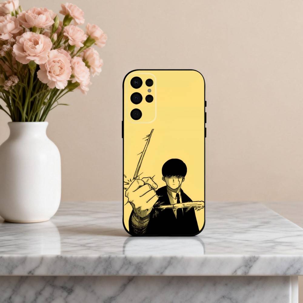 Чехол для телефона Mashle M-Magic and M-Muscles Для Samsung S25,S24,S21,S22,S23,S30,Ultra,S20,Plus,Другие Мягкий Черный Чехол
