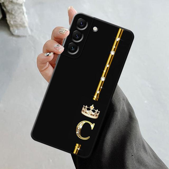 Чехол для телефона Samsung Galaxy S23 S22 S21 S20 Fe Ultra S10 S9 S8 Plus Note 20ultra 10plus, чехол с бриллиантовой короной, королевой, королем, буквой