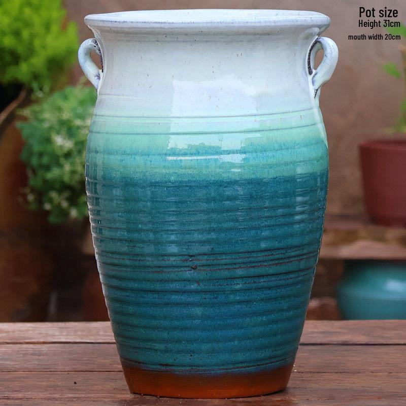 Высокий ручной керамический глиняный горшок для суккулентов и орхидей