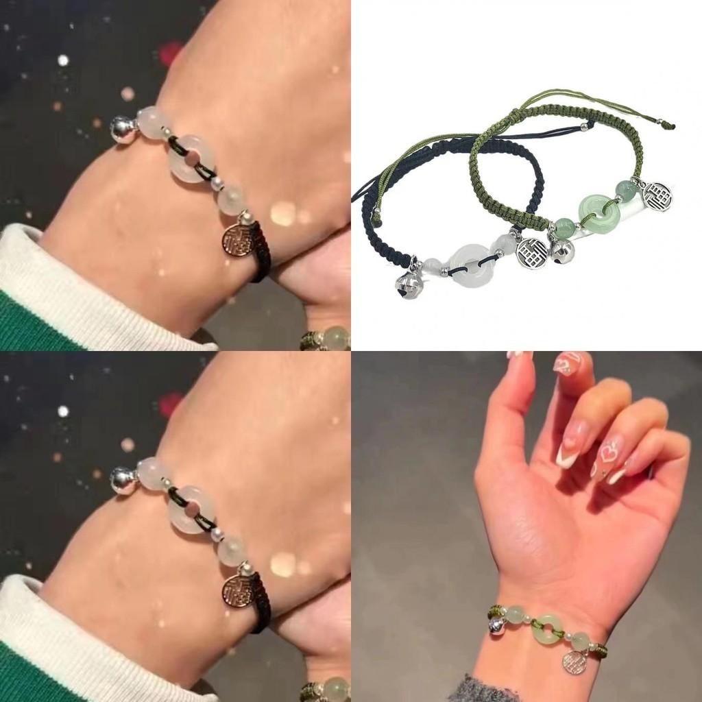 Регулируемый Простой Модный Тренд Черный Веревочный Браслет Для Пар Ручная Работа Подарок