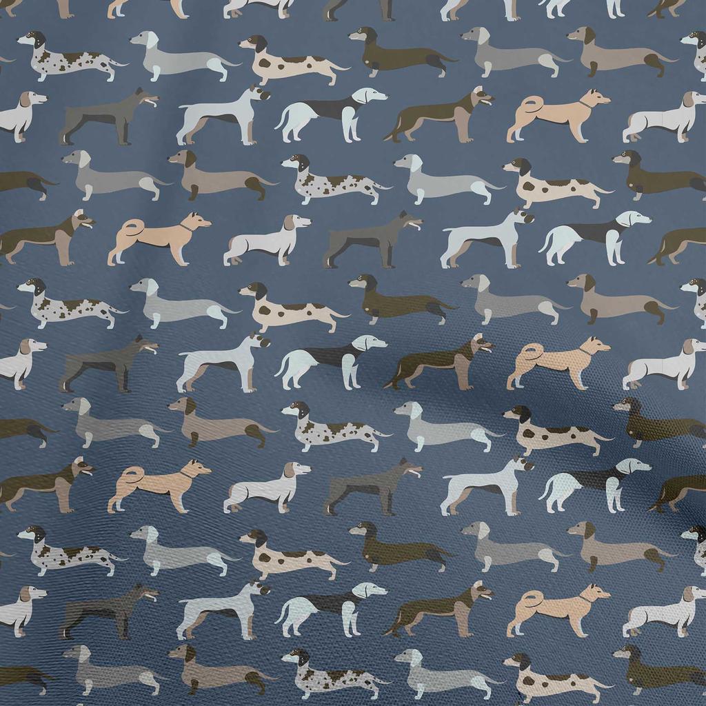 oneOone Хлопковая гибкая серая ткань для шитья эскизов собак, ткань во дворе с принтом, принадлежности для шитья одежды своими руками, 40 дюймов