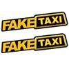 Funny FAKE TAXI Car Auto Sticker FakeTaxi Decal Emblem Self Adhesive Vinyl Universal For BMW Ford Toyota VW Honda Kia Opel Kia