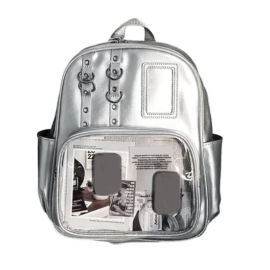Прозрачный рюкзак Ита, рюкзак для демонстрации аниме-значков, подростковый рюкзак для манги, коллекционный держатель для мерча, рюкзак с передним окном