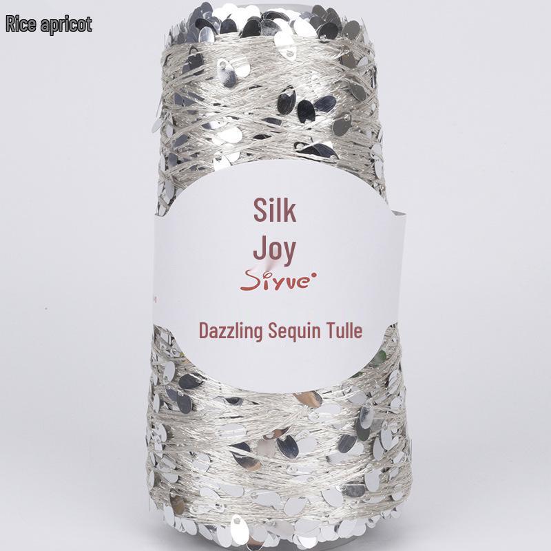 Siyue Silk Color Point Yarn: Dazzling Sequin Wool with Water Drop Sequins for DIY Hand Knitting