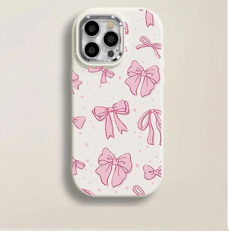Чехол для Realme C63 C61 C67 C51 C53 C55 C21Y C25Y C20 C35 C12 5i 6i 8 9 11 12 13 Pro Plus GT3, милый розовый бантик в стиле Y2K