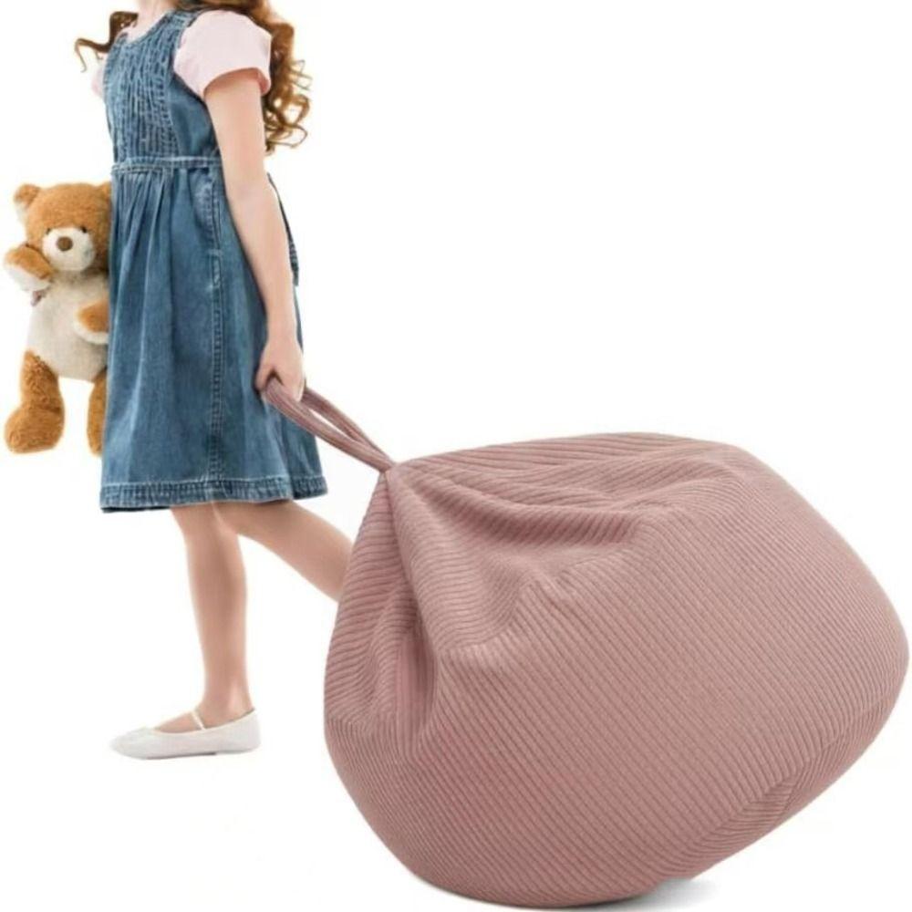 Washable Cover Bean Bag Cover Corduroy Sofa Chair Cover Beanbag Slipcover for Small Space