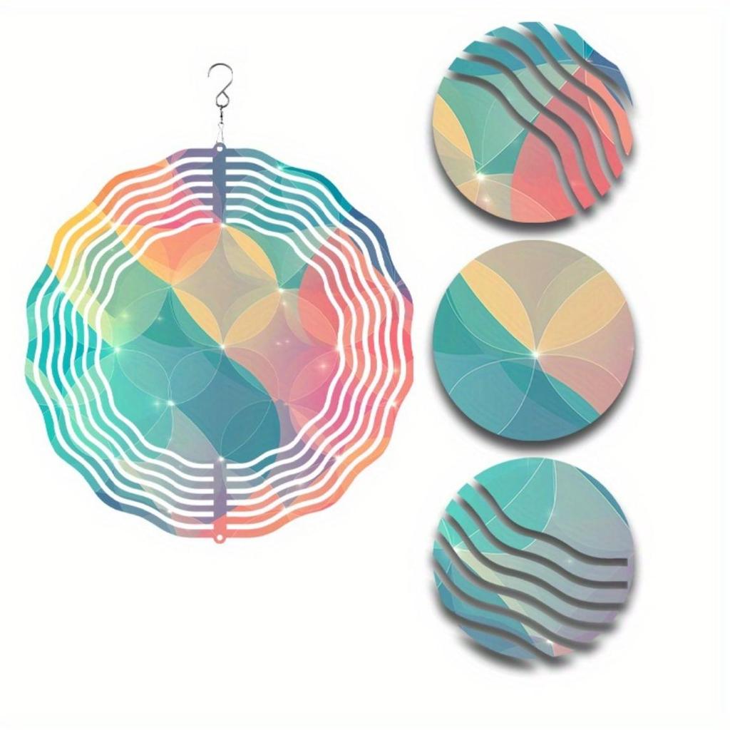 10-дюймовый музыкальный колокольчик с вращающимся на 360 градусов крючком для декора сада, балкона, патио. Батарея не требуется. Идеальный подарок на весну, лето.