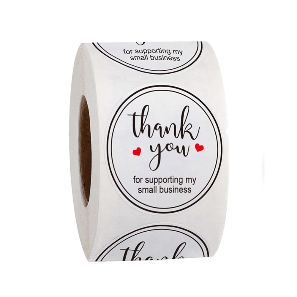 100-500 шт наклейки «Спасибо» для скрапбукинга, крафт-наклейки ручной работы для свадебных подарочных карт, канцелярские принадлежности, наклейки для этикеток