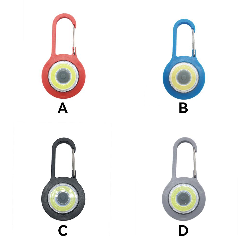 Keychain Light Adjustable Outdoor COB Keyring Flashlight Camping Working Lamp Battery Operated Lighting Equipment Camper Clip