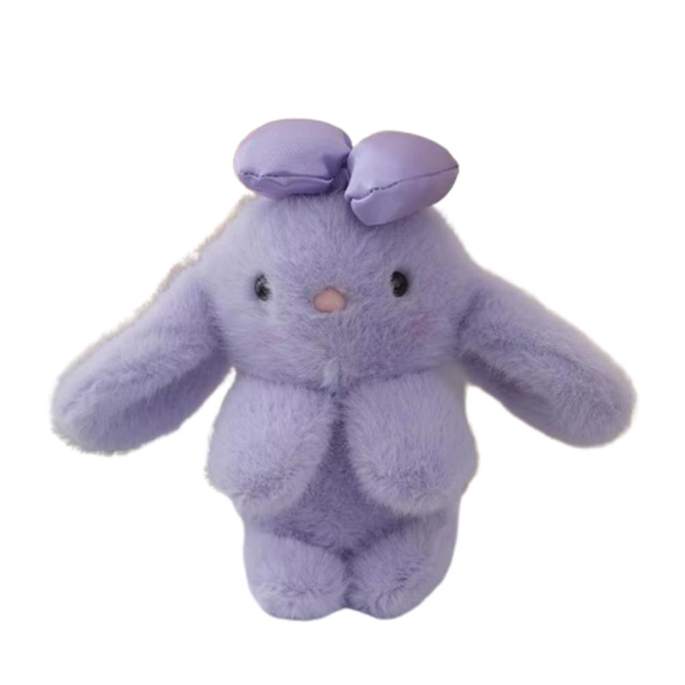 Lifelike Bow Bunny Plush Keychain Stuffed Animal Bow Bunny Plush Toy Bag Decoration