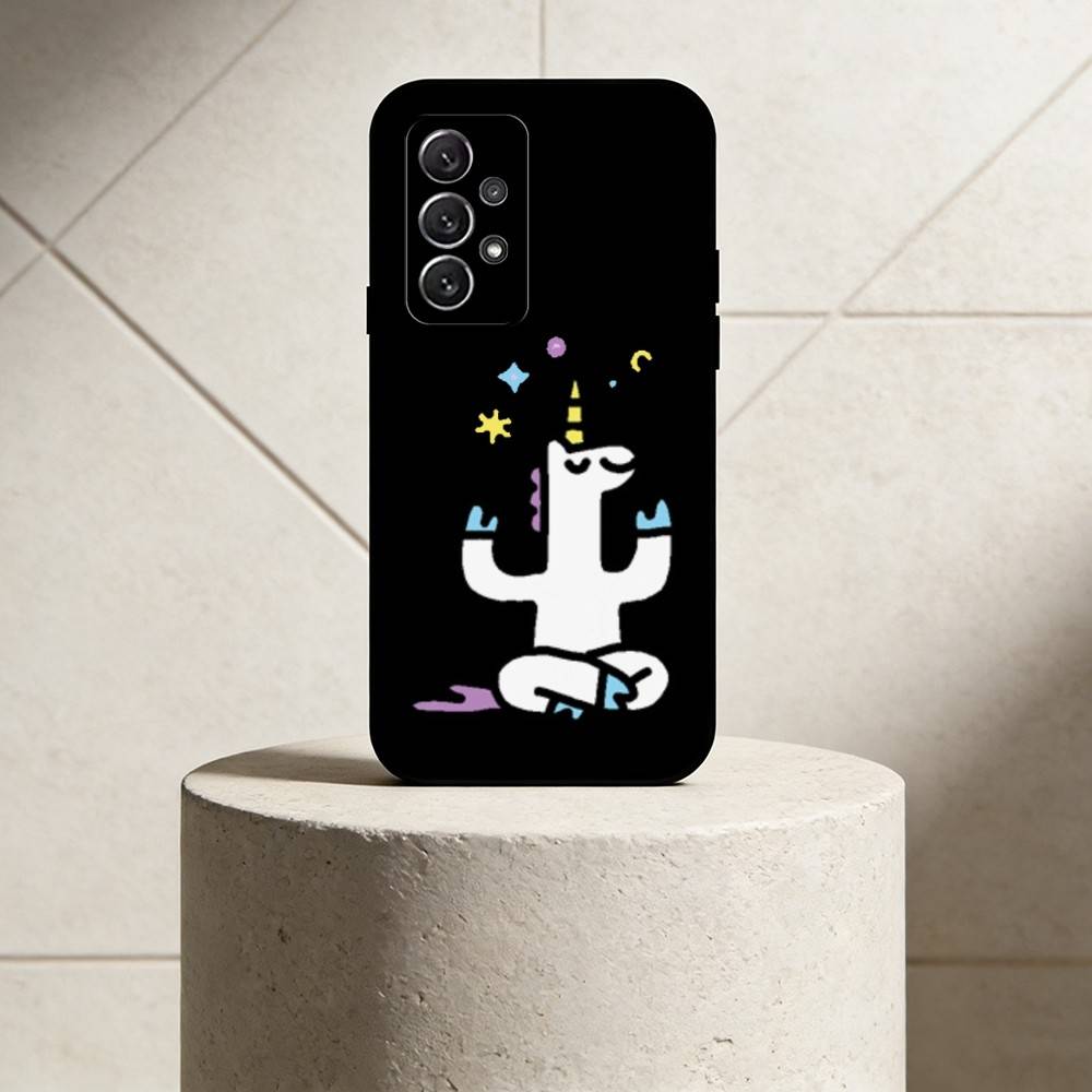 Q V-version unicorn phone Case For Samsung S25,24,21,22,23,30,Ultra,20,Plus,Fe,Lite,Note Soft Black Cover