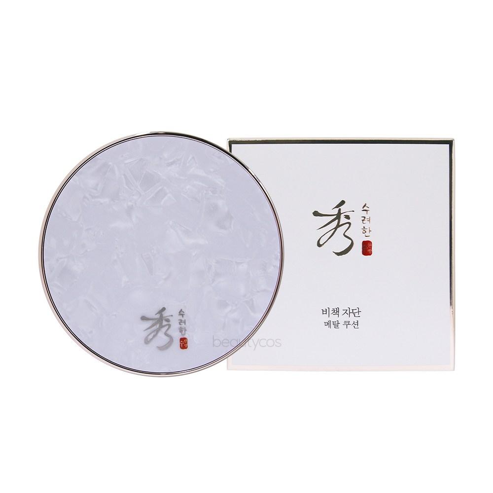 Sooryehan Bichaekdan Metal Cushion Foundation Original 15 г + сменный блок 15 г, набор, нет. 23, 1 комплект