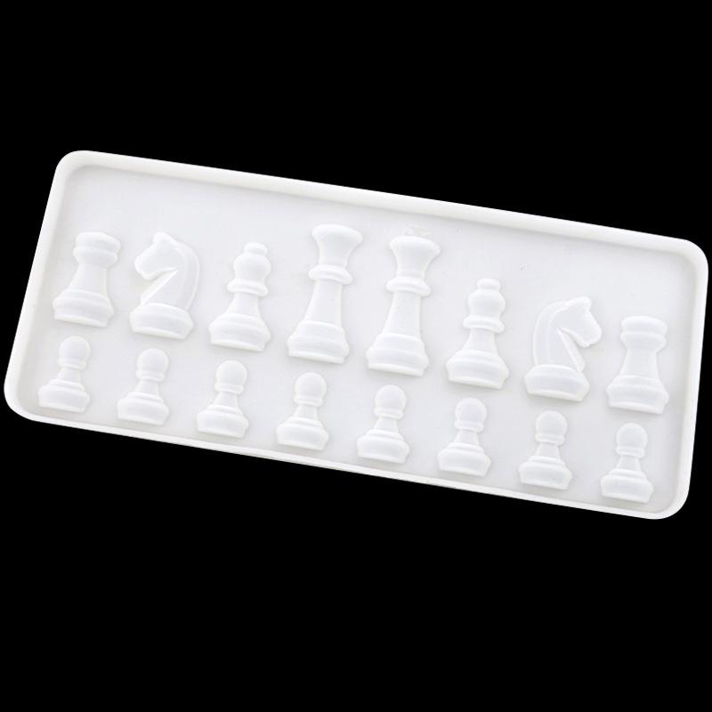 Chess Pieces Silicone Mold International Ajedrez Silicone Mould Epoxy Resin Craft Casting Decorating Tool Chocolate Ice Cube