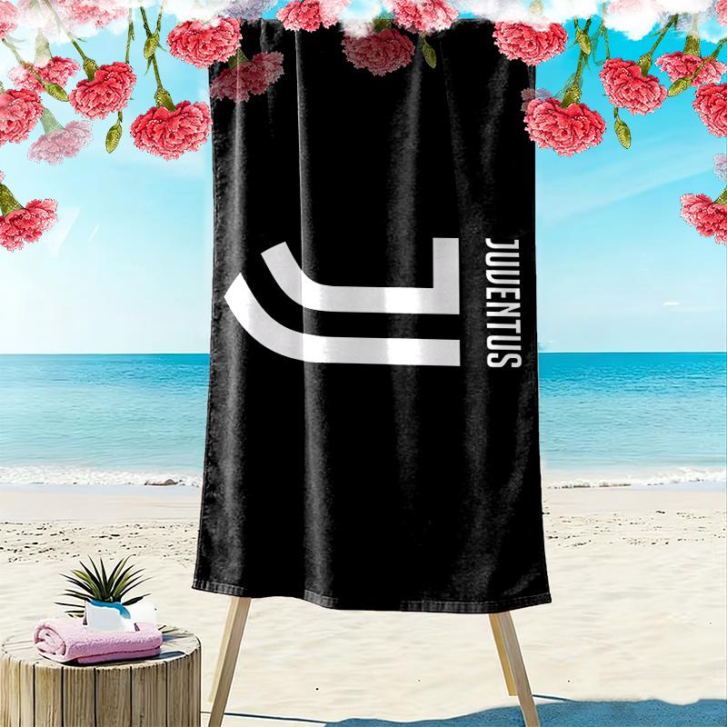 Пляжное полотенце Juventus JJ Print, Большое мягкое быстросохнущее полотенце для пляжа, кемпинга, плавания