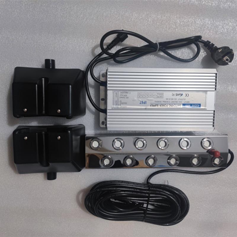 Увлажнитель воздуха DC48V 12 с кабелем длиной 10 м, включая водонепроницаемый блок питания 110 В/220 В, промышленный туманообразователь