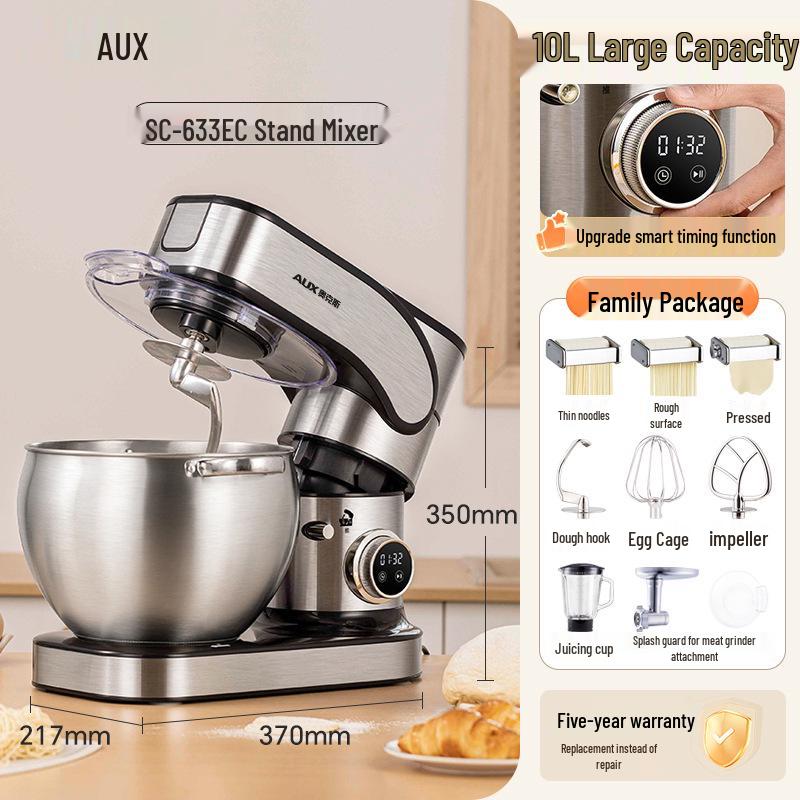 10L Multifunctional Chef Machine: Dough Mixer, Stand Mixer & Egg Beater for Home & Commercial Use