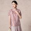 New Chinese style Xia Guang Jin Luo Xiang Yun Sha top