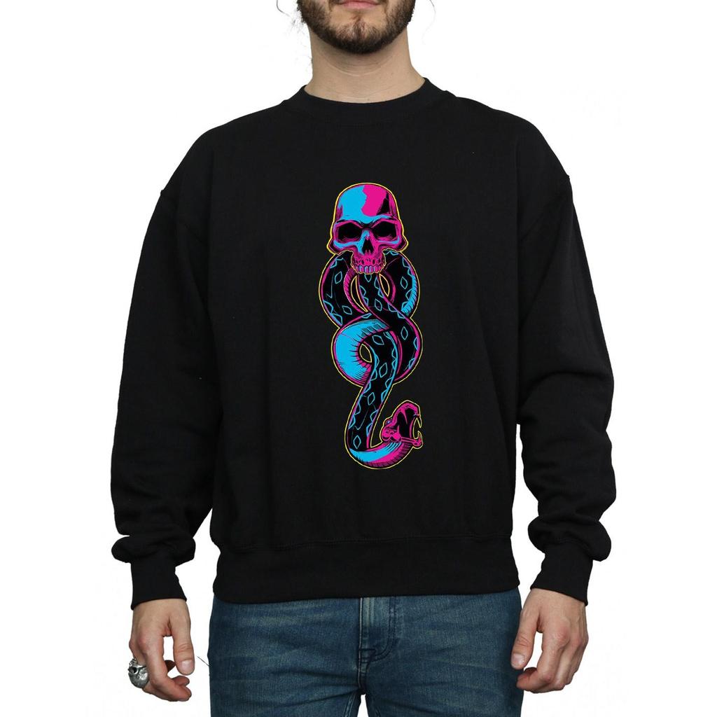 HARRY POTTER Mens Neon Dark Mark Sweatshirt