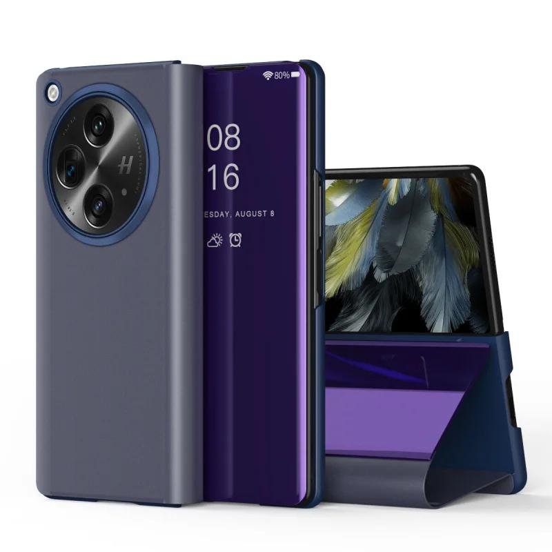 Чехол-книжка Smart View Mirror для OPPO Find N3, чехол-подставка, складной, противоударный, чехол, Fundas