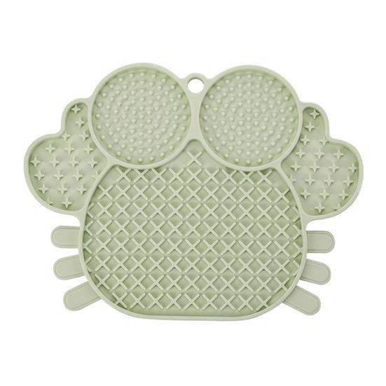 Silicone Dog Lick Mat with Suction Cup Anxiety Relief Crab Shape Pet Food Mat Anti-tip Slow Eating Bowl Peanut Butter Licking Mat Enrichment