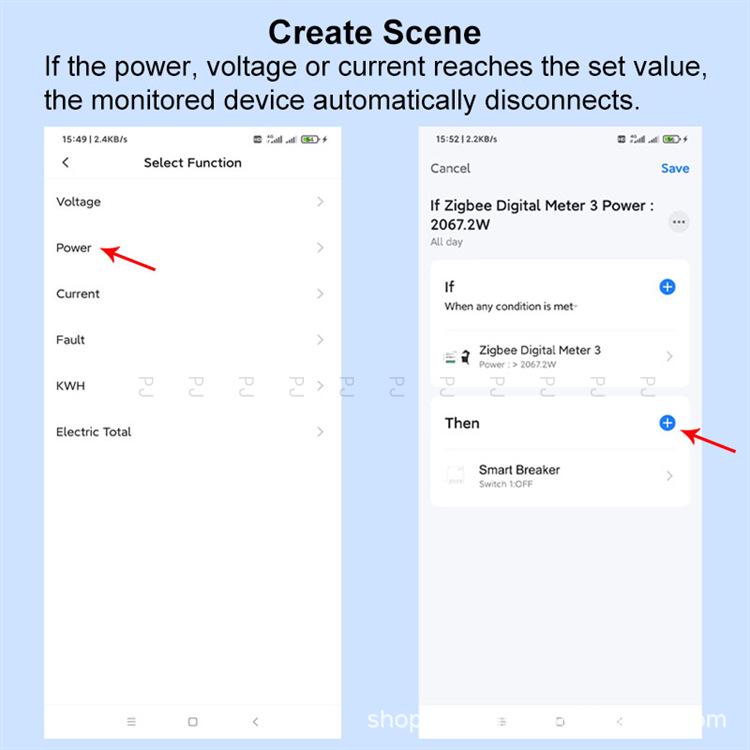 Умный счетчик Tuya Zigbee с трансформатором тока