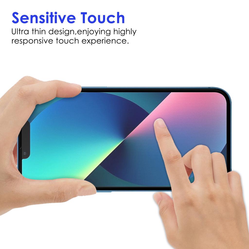 Для iPhone 14 6,1 дюйма Сверхпрозрачная пленка из закаленного стекла AGC Взрывозащищенная Черная кромка Полный клей Защитное стекло на весь экран