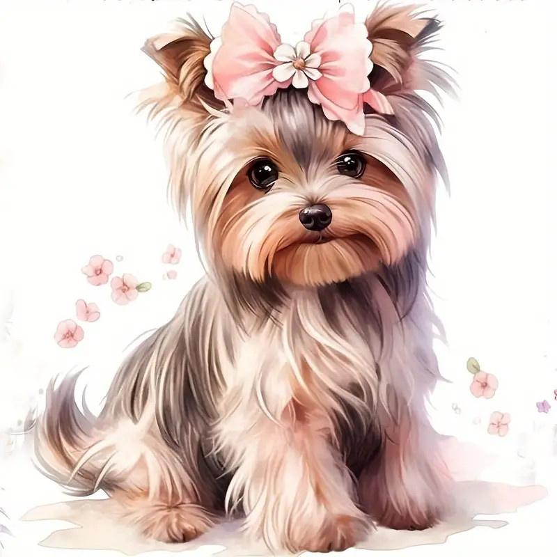 Полная алмазная мозаика животное собака сделай сам картина сверлом цветок новая коллекция художественный настенный декор набор подарок ручной работы