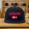 Дания Danemark Графическая Кепка Snapback с Прямым Козырьком Полиэстер Регулируемая Повседневный Головной Убор для Взрослых