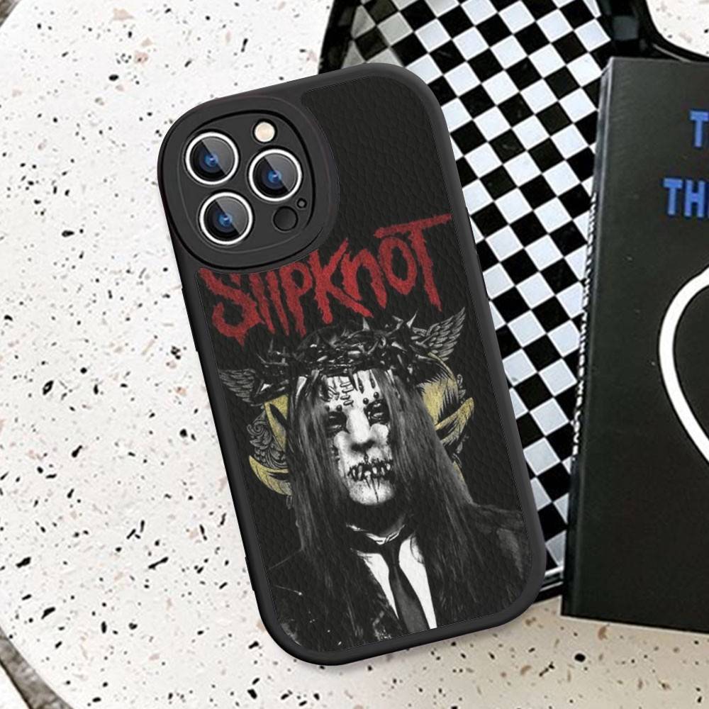 S-Slipknot Rock Для IPhone 16 15 14 13 12 11 Pro Max Plus Ударопрочный Кожаный Мягкий Чехол для Телефона