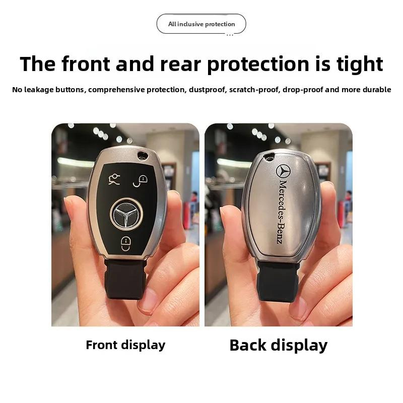 ULA5 Car Remote Key Case Cover Fob for Mercedes Benz A B G R Class GLA GLK W176 W204 W251 W463 Accessories Key Chains