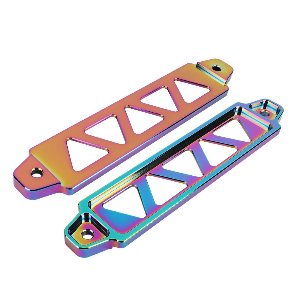 218mm Aluminum Universal Auto Car Battery Tie Down Mount Battery Holder Bracket Brace Bar Burnt Blue