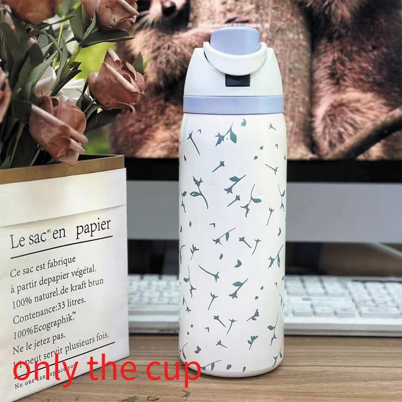 Hello Kitty Kuromi Butterfly Knot Floral Print Stainless Steel Insulated Cup With Lock Clip For Outdoor Activities