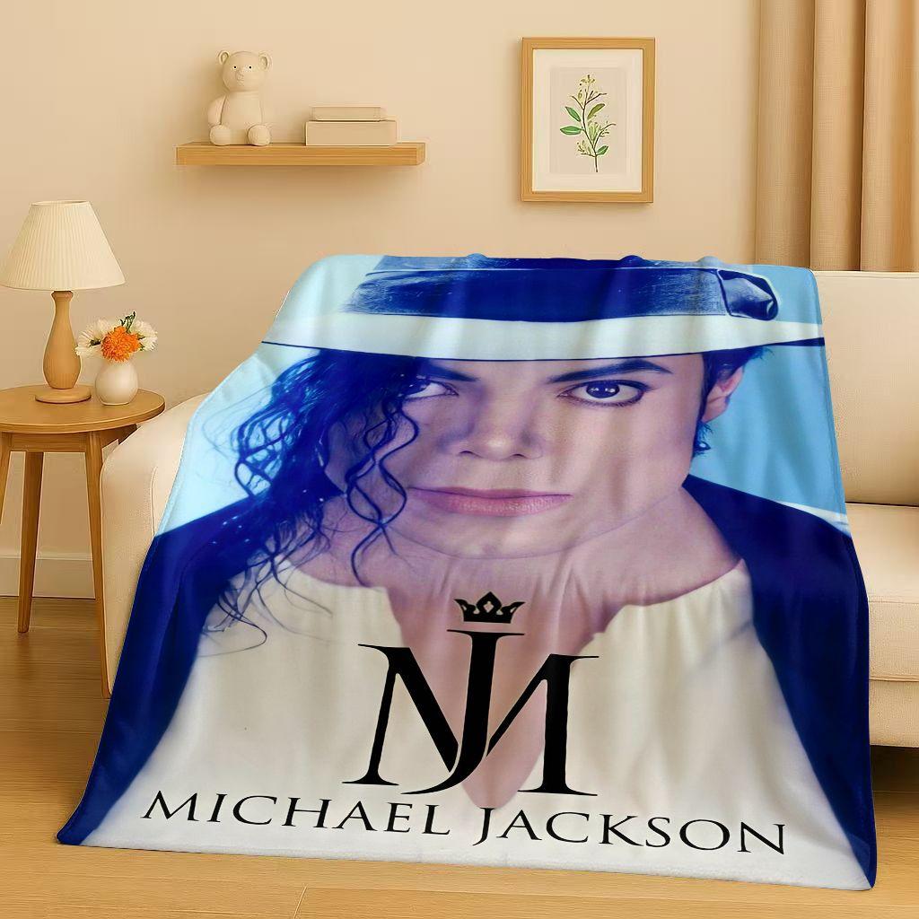 3D Retro Michael JacksonKing of Pop MJ Flannel Blanket,Ultra Soft Plush Throw for Home Bedroom Bed Sofa Cover Office Picnic Kids