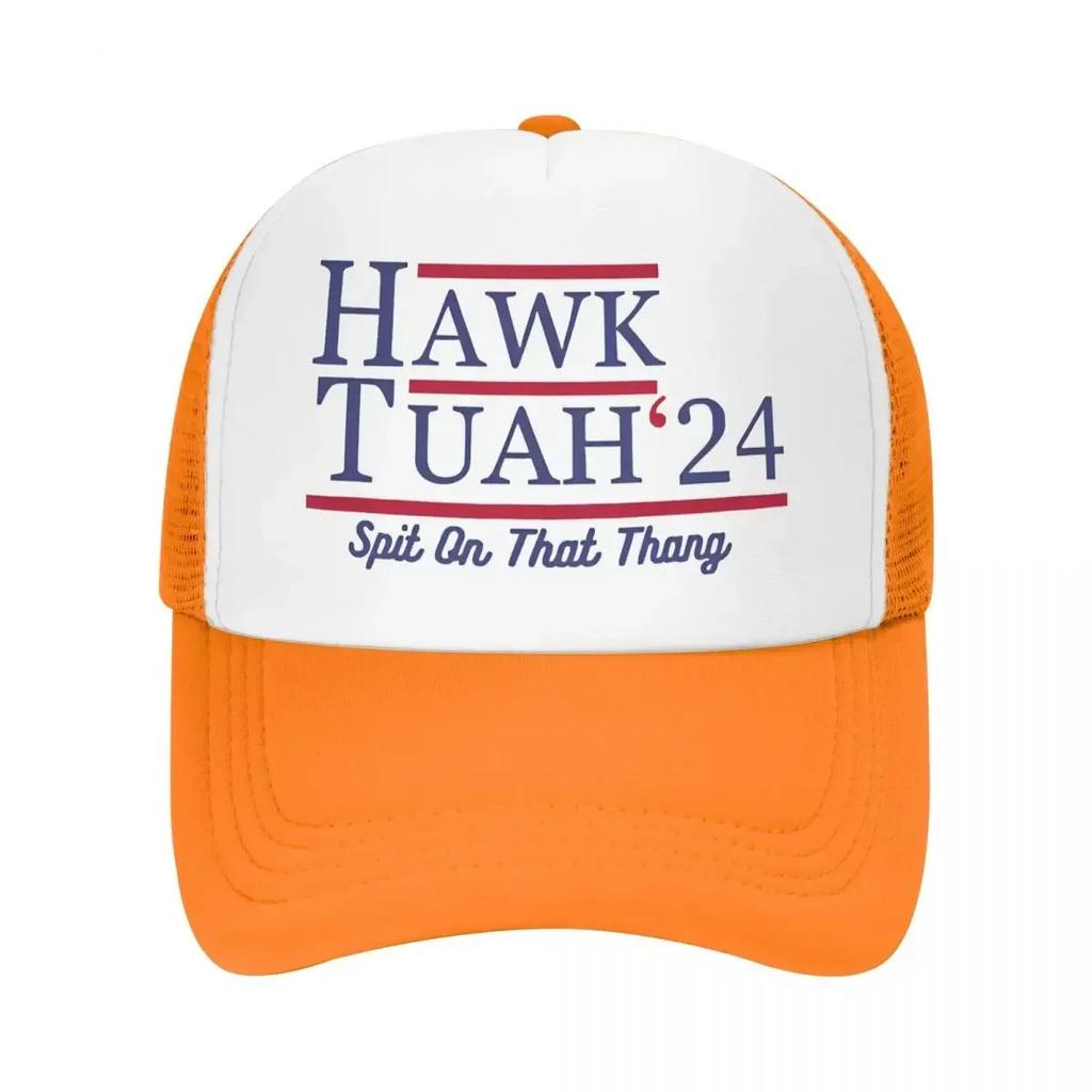 Hawk Tuah Spit On That Thang Trucker Cap Adult Outdoor Funny Hat Sun Hat Racing Cap Breathable Mesh Baseball Cap Summer