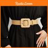 Designed Circular Minimally Buckle Decoration Women Casual Woven Belt Waist