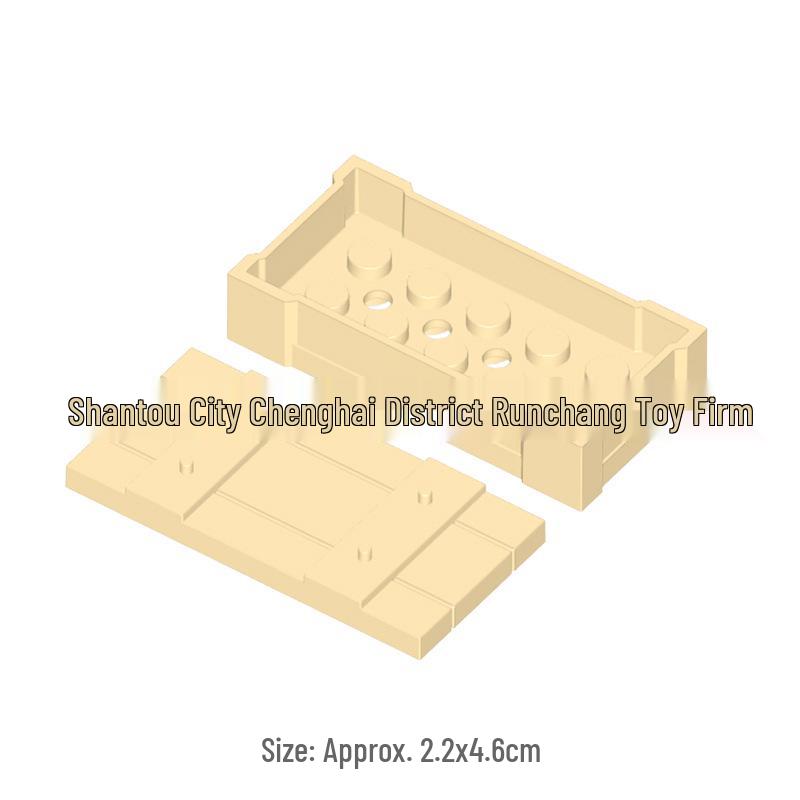 Military Scene Building Block Accessories: Small Particle Weapon, Ammunition, and Supply Boxes