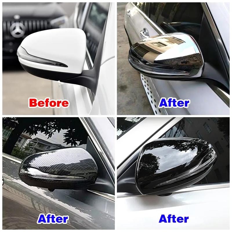 For Mercedes Benz B C E S GLA GLB GLC W247 W205 W213 ABS W222 H247 Rearview Mirrors Cover Trims Sticker Car Styling Accessories