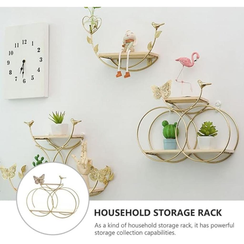 1 комплект настенных полок, винтажная плавающая полка с бабочками, декоративная геометрическая подвесная полка для специй для спальни, кухни, ванной комнаты, дивана, фонового настенного декора