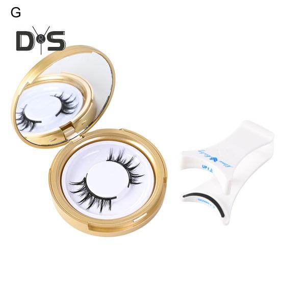 1 Set Magnetic False Eyelashes with Lash Applicator Clip Reusable Natural Wispy Double Sided Magnetic Fake Lashes with Clamp Women Eye Makeup Tools
