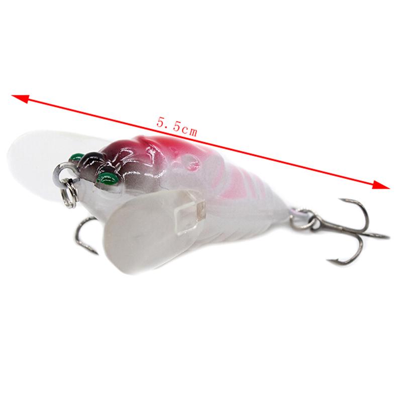 1шт цикада окуня насекомых рыболовные приманки 4 см кривошипная приманка плавающая снасть