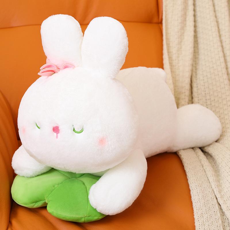 New Cute Little White Rabbit Doll Creative Buddhist Rabbit Plush Toy Doll Birthday Gift