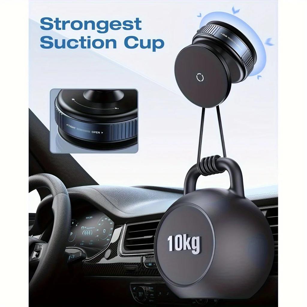 Pc Hot Deal K009 Vacuum Suction Cup Magnetic Holder Double-sided Automatic Mobile 270 ° Rotation Phone Holder Suitable for Cars