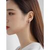 [ChicSilver] black hoop earrings ladies ring earrings men's simple black Inner diameter 10mm Thick accessories