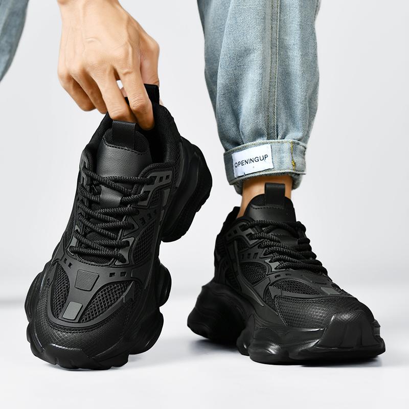 Трендовые спортивные мужские кроссовки повседневные крутые черные кроссовки на платформе для ходьбы мужские кроссовки хорошего размера 48 уличные спортивные кроссовки для мужчин 2025