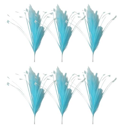 6 шт. Декор из искусственной пампасной травы 17,7" Короткие пушистые искусственные ветки пампасов Многоцветные искусственные помпоны