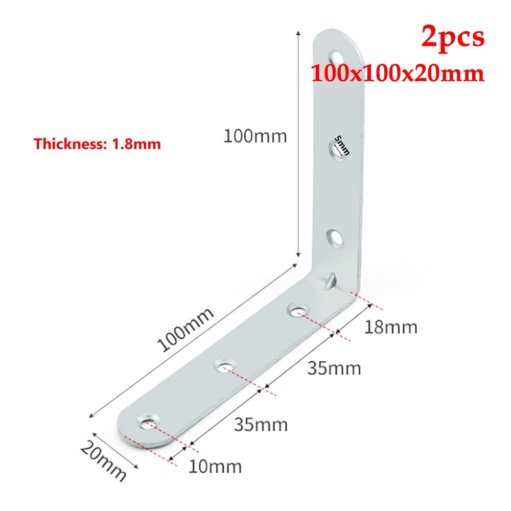 2/4/6/8/10 шт. Угловой кронштейн 90 градусов Железный кронштейн для поддержки полки Шкаф Экраны Стена