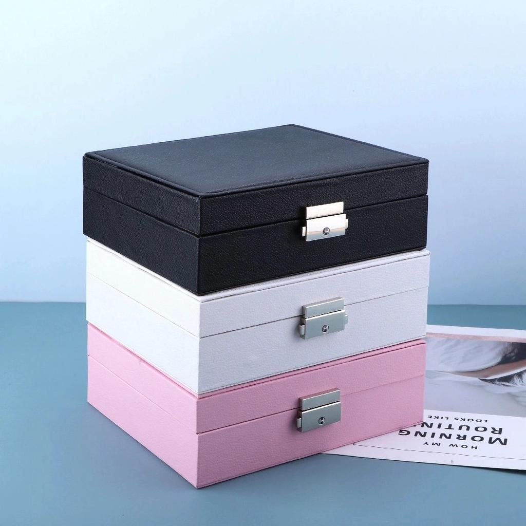 1 шт. Шкатулка для украшений большой вместимости, в виде выдвижного ящика, с замком, Органайзер для украшений большой вместимости, Для ожерелий, колец, серег и т. д.